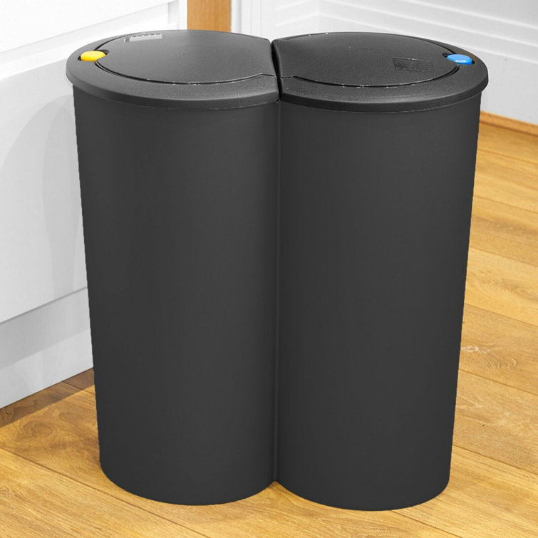 Symple Stuff Plastic 50 Litre Touch Top Rubbish Bin & Reviews Wayfair